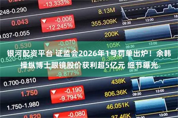 银河配资平台 证监会2026年1号罚单出炉！余韩操纵博士眼镜股价获利超5亿元 细节曝光