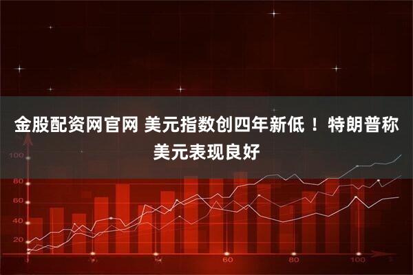 金股配资网官网 美元指数创四年新低 ！特朗普称美元表现良好