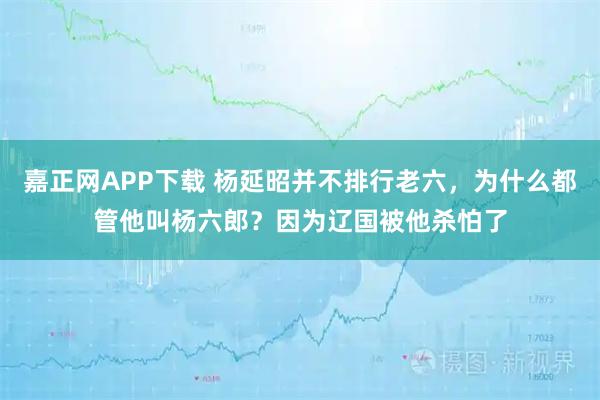 嘉正网APP下载 杨延昭并不排行老六，为什么都管他叫杨六郎？因为辽国被他杀怕了